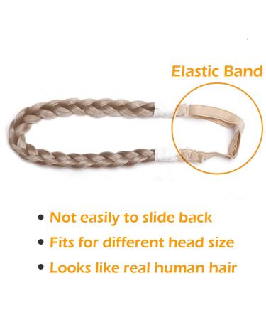 Silk-Co Women's 3-Strand Blonde Braided Hair Band - Vintage Elastic Headband for Weddings | Hair Tie & Extensions 1.5cm Wide - Buy Online on GoSupps.com