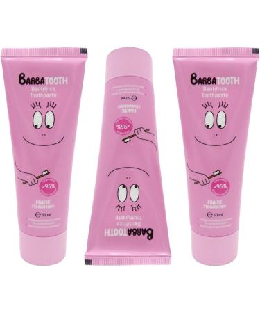 Barbapapa Children's Toothpaste Set 3x50ml Strawberry Flavor for Healthy White Teeth - Buy Online on GoSupps.com