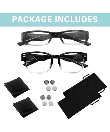 Shop Lighted Reading Glasses with Magnifier - LED Readers for Clear Vision (Unisex +150 - Buy Online on GoSupps.com