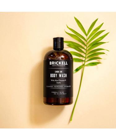 Brickell Men's Invigorating Body Wash - Natural & Organic Shower Gel 16oz - Lemon Lime - Sulfate Free - Buy Online on GoSupps.com