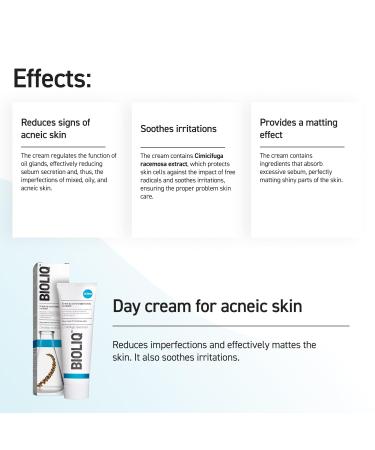 Dermo Day Cream for Acne-Prone Skin | Mattifying Soothing Formula with Cimicifuga Extract | Reduces Imperfections & Regulates Sebum - 50ml - Buy Online on GoSupps.com