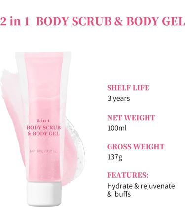  Krmoau Moisturizing body gel 100g - Leg scrub - For women - Beauty spa - Shower - Bath - Hand - Foot - Back - Knee - Buy Online on GoSupps.com