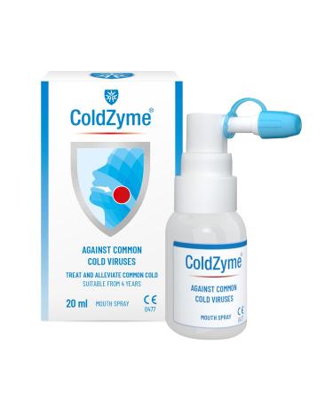ColdZyme Mouth & Throat Spray (Not Nasal Spray) - Cold Virus Treatment & Symptom Relief - Use at First Signs of a Cold - Menthol Flavour 20ml 20 ml (Pack of 1)