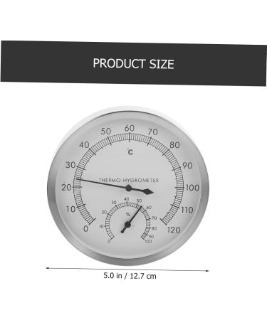 Buy Homoyoyo 5ST Sauna Moisture Thermometer - Digital Wall Clock & Outdoor Thermometer | Stainless Steel 12.7x12.7cm | 5PC Set - Buy Online on GoSupps.com