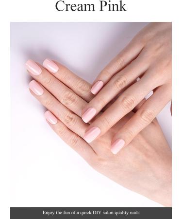 Foyute Semi Cured Gel Nail Strips 20 Pcs Soft Self-Adhesive Gel Nail Polish Wraps Sticker for Salon-Quality Manicure Set Long Lasting Easy to Apply & Remove Nail File & Wooden Stick (Barbie pink) - Buy Online on GoSupps.com