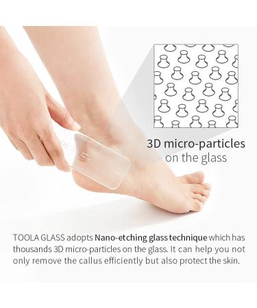 TOOLA Hypoallergenic Glass Foot Rasp File and Callus Remover (2 Pack) - Gentle Pedicure Tools for Dry/Wet Feet - Irritation-Free Foot Scrubber - Buy Online on GoSupps.com