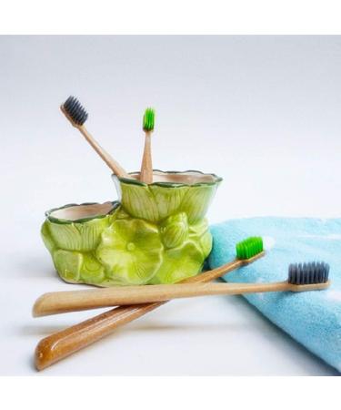 Buy Biodegradable Manual Toothbrushes - Eco-Friendly Sensitive Gums 6-Piece Travel Set - Unisex Bathroom Essential - Buy Online on GoSupps.com