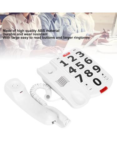 BTER Big Button Corded Phone Amplified Corded Phone with Speed Dialing & Loud Ringer Home Landline Phone for Seniors Alzheimer's Dementia Hearing Impaired Visually Impaired (White) - Buy Online on GoSupps.com