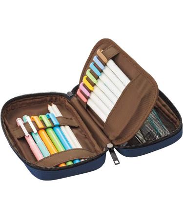 LIHITLAB Zipper Pen Case - Black, 7.9 x 2.0 x 4.7 Inches (A7551-24) - Buy Online on GoSupps.com