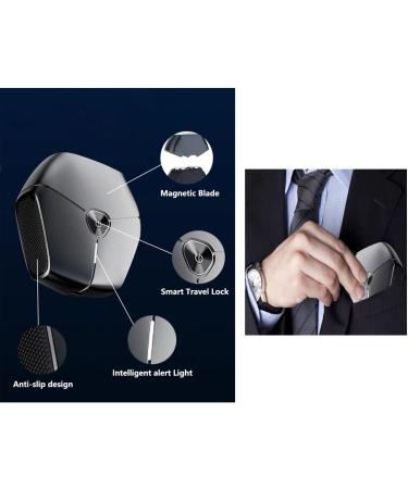 Men's Portable Electric Razor | IPX7 Waterproof Mini Shaver | Rechargeable Wet & Dry Rotary Shaver for Men - Compact & Travel-Friendly - Buy Online on GoSupps.com