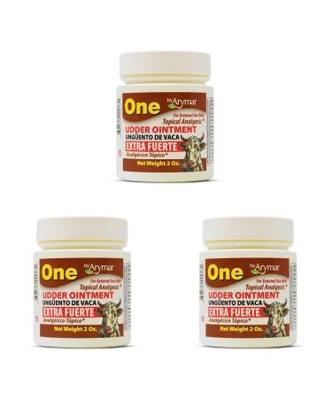 Arymar Udder Ointment (Ugento De Vaca) - Topical Analgesic Cream for Muscle & Joint Relief 2oz (Pack of 3)