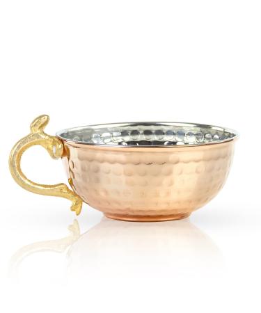 JAIRESTONE Copper Shaving Bowl and Cup - Turkish Hand Hammered Shaving Bowl - Handmade Safety Razor and Brush Holder - Traditional Shaving Cup - Lather Bowl for Shaving - Barbers Shop Utensil - Buy Online on GoSupps.com