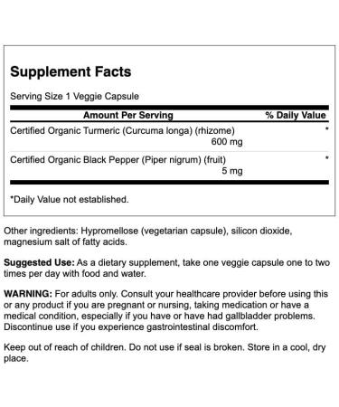 Swanson Premium Turmeric & Black Pepper Capsules - Antioxidant & Joint Support - 90 Veg Caps - Buy Online on GoSupps.com