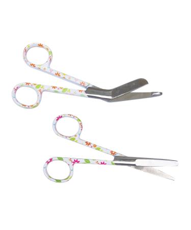 Nursing Scissors Set WITH ENGRAVING - Nurse Accessories - Gift (Spring Flowers)
