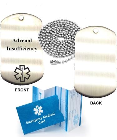 Adrenal Insufficiency Medical Alert Dog Tag Pendant | Stainless Steel ID for Safety - Shop Internationally - Buy Online on GoSupps.com