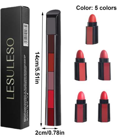  tongfeng Long-lasting lipsticks | 5-in-1 moisturizing lipstick | Waterproof lip gloss packs velvet lip cosmetic makeup for women Tongfeng - Buy Online on GoSupps.com