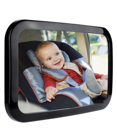 Zacro rear seat mirror for the baby baby car mirror rear view mirror 360 swiveling adjustable elastic straps car rearview mirror for child seat and baby seat made of glass 30cmx19cm - Buy Online on GoSupps.com