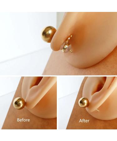 6PCS Heart Silicone Earring Lifters - Hypoallergenic 14K Gold Plated Backs for Heavy Earrings - Buy Online on GoSupps.com