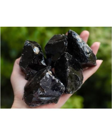 Collection Natural Rough Black Obsidian Raw Rock Stone Crystal Healing (Size : 400-450g) - Buy Online on GoSupps.com