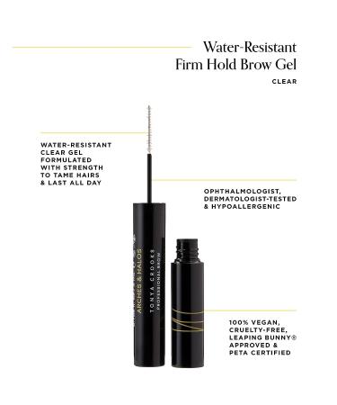 Arches & Halos Water Resistant Firm Hold Brow Gel - Clear | Long-Lasting Brow Sculpt for Shaping & Styling | Non-Sticky Formula - 0.106 oz - Buy Online on GoSupps.com