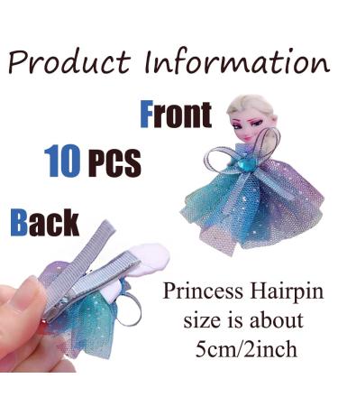 Ygchen 10-Piece Princess Hair Clips Set - Yellow Bow Hair Clips for Girls | Baby Girl Birthday Gift | International Shipping - Buy Online on GoSupps.com