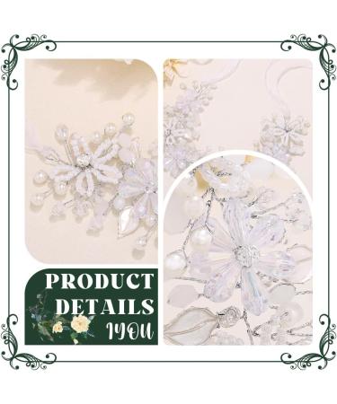 IYOU Bridal Wedding Hair Vines Silver Flower Headbands Pearls Communion Bride Bridesmaid Hair Accessories for Women and Girls - Buy Online on GoSupps.com