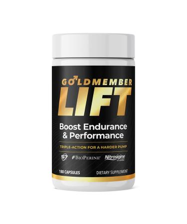 Juvenon GoldMember Lift Nitric Oxide Supplement Nitrosigine Trans-Resveratrol S7 Plant Blend BioPerine Circulation Energy & Muscle Support 180 Capsules