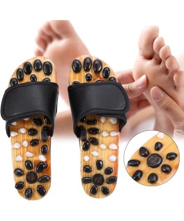 Verdant Touch Reflex Zone Massage Shoes - Naturopathy Acupuncture Foot Slippers (Black Size 39) | Health Care & Comfort - Buy Online on GoSupps.com