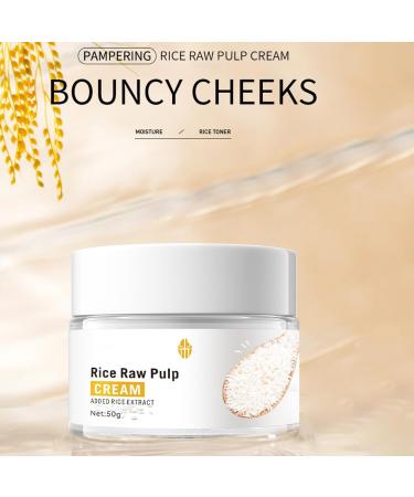  Hppsctink Rice Cream for the Face 50 g Anti-Wrinkle Cream with Rice Base Hydration and Deep Action Repair Skin Barrier Reduces Pigmentation Cream - Buy Online on GoSupps.com