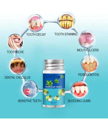TeetClean Mouthwash Tablets - Natural Probiotics for Teeth Whitening & Oral Care (Apple 2PC) | Herbal Super Whitening & Restorative Formula - Buy Online on GoSupps.com