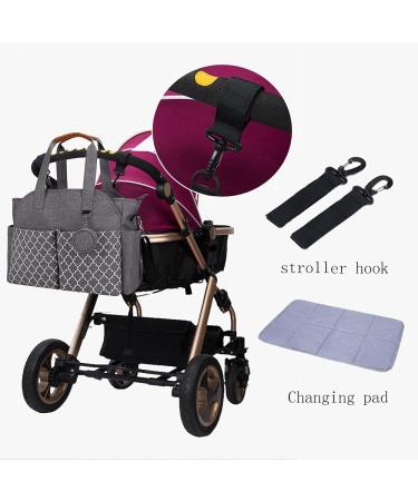 KADUNDI Baby Diaper Bag - Waterproof Large Capacity Shoulder Strap Portable for Moms - Gray - Buy Online on GoSupps.com