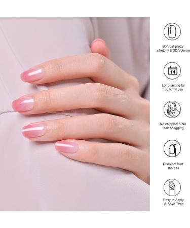 Salon-Quality Pink Gradient Gel Nail Strips 36PCS | Long Lasting & Easy to Apply | Works with UV Nail Lamps | Includes Prep Pads, Nail File & Wooden Stick - Buy Online on GoSupps.com