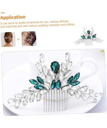 MAGICLULU Bridal Comb Bridal Hair Accessories Bride Hair Insert Comb Wedding Hair Comb Bride Rhinestone Hair Comb Bride Hair Comb Green Hair Accessories Hair Side Comb - Buy Online on GoSupps.com