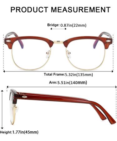 Stylish Half-Frame Blue Light Blocking Glasses for Computer Use - Shop Internationally - Buy Online on GoSupps.com