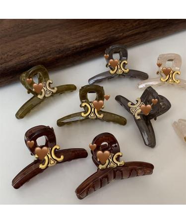 Small Hair Clips Mini Hair Claws Small Jaw Clips Letter Barrettes Acrylic Hair Jaw Clips Clamps for Women Girl touhei 2pcs 2pcs Touhei - Buy Online on GoSupps.com