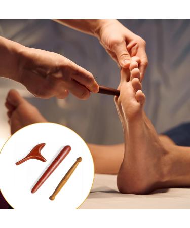 Premium Wood Massage Set | 3PC Gua Sha & Trigger Point Massage Tools for Neck Shoulders Hands & Feet - Buy Online on GoSupps.com