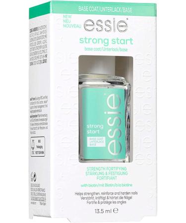 Essie Nail Polish Base Coat Hardening Strong Start with Biotin Transparent Colour + Essie Nail Polish Top Coat Fast Drying Finish Bright Transparent Colour - Buy Online on GoSupps.com