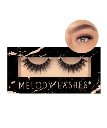 Melody Lashes ultra fluffy eyelashes premium quality for all eye shapes soft cotton band 15x reusable VEGAN natural eyelashes for a dreamy eye look (Daisy)