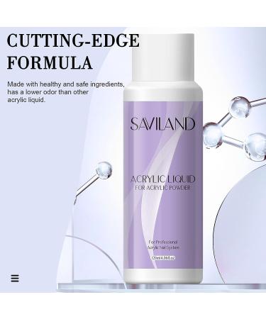 Saviland 4 oz Acrylic Liquid for Professional Acrylic Nail System - Non-Yellowing, Low Odor Nail Supplies for Salon and Home DIY - A2-Acrylic Liquid 4oz - Buy Online on GoSupps.com