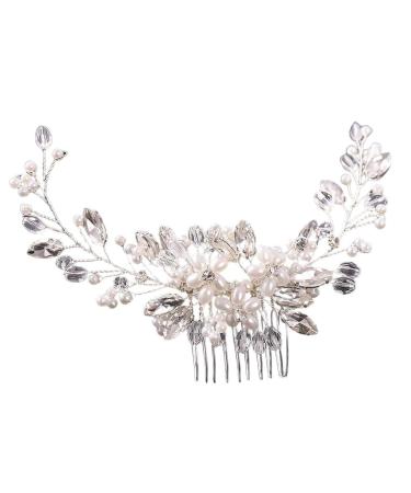 New 2025 Wedding Hair Accessories Flower Hair Clips Hairpin Crystal Headdress For Women Faux Pearl Barrettes Hair Combs Hair Decor Jewelry Fashion Accessories Creative Gift