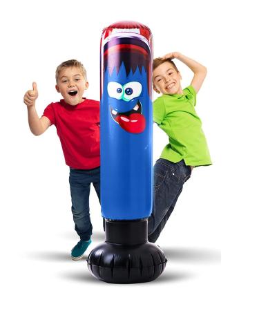 Inflatable Punching Bag for Kids - Gift for Boys and Girls Age 3 - 8. Kids Bop Bag 48 Inches with Bounce-Back Action for Practicing Karate, Taekwondo,and to Relieve Pent Up Energy in Children