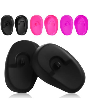 MAGICLULU 3 Pairs Silicone Hair Dye Ear Cover Hair Dye Salon Earmuffs for Hairdressing Salon  Ear Protector Caps