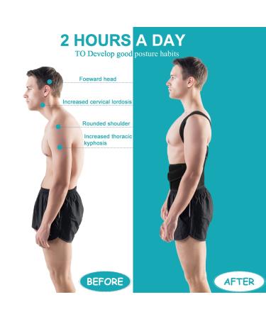 Adjustable Back Brace Posture Corrector for Men and Women - Relief for Waist, Back, and Shoulder Pain - Breathable, Lumbar Support - Improve Posture - XL (37-42) - Buy Online on GoSupps.com