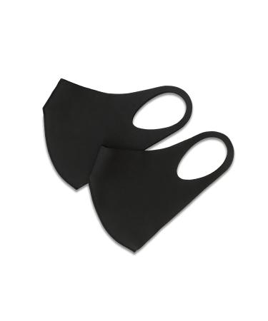 color Everyday aerosilver reusable breathable washable Face Mask Made In Korea (Medium Black - Black)