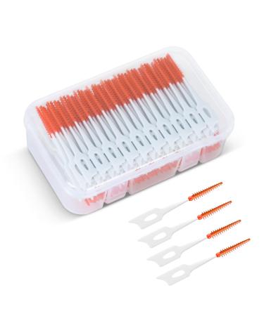 Interdental brushes with double usage 200 WISDOM interdental brushes with bags dental floss for braces mouth cleaning toothpick cleaning tools (orange red) - Buy Online on GoSupps.com