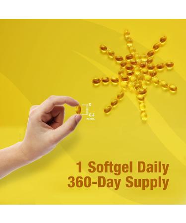 ORZAX Vitamin D3 2000 IU Softgels | 360-Day Supply | Immune Support & Bone Health | Mood Booster | Gluten-Free | 50mcg | 360 Mini Softgels - Buy Online on GoSupps.com