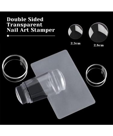 Sularpek Silicone Jelly Stamper - Double Sided Transparent Nail Art Stamper with Scraper | Manicure Tool - Buy Online on GoSupps.com