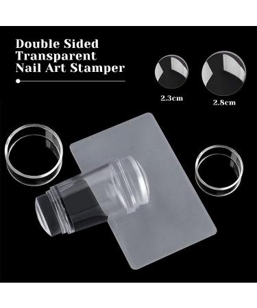 Sularpek 1Pcs Double Sided Silicone Nail Art Stamper with Scraper - Clear DIY Nail Art Tools - Buy Online on GoSupps.com