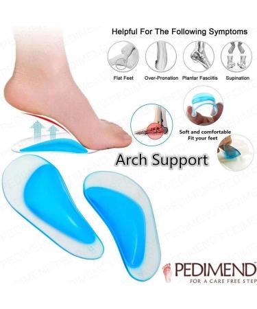 Pedimend Orthopaedic Arch Supports - 3 Pairs for Fallen Arches & Flat Feet | Silica Gel Foot Pads for Over Pronation | Orthotic Morton Neuroma Insoles - Buy Online on GoSupps.com