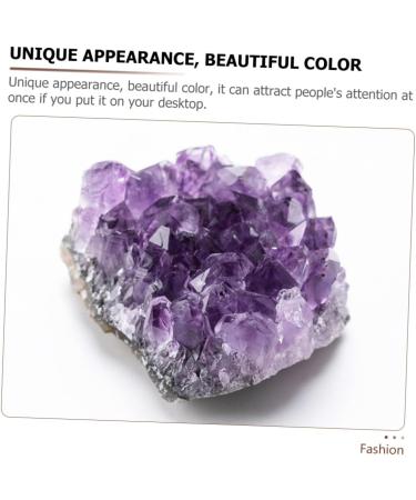 FOMIYES 2pcs Natural Crystal Cluster Decor Natural Gemstone Specimen Desktop Crystal Ornament Crystal Stone Purple Medium - Buy Online on GoSupps.com